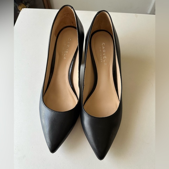 Kurt Geiger CARVELA Block Heel Shoes in Black with Brown Heel Size 37 - Picture 9 of 14